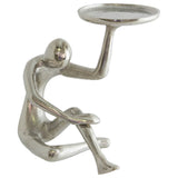 Lady C/Holder Raw Silver 18X17Cm 