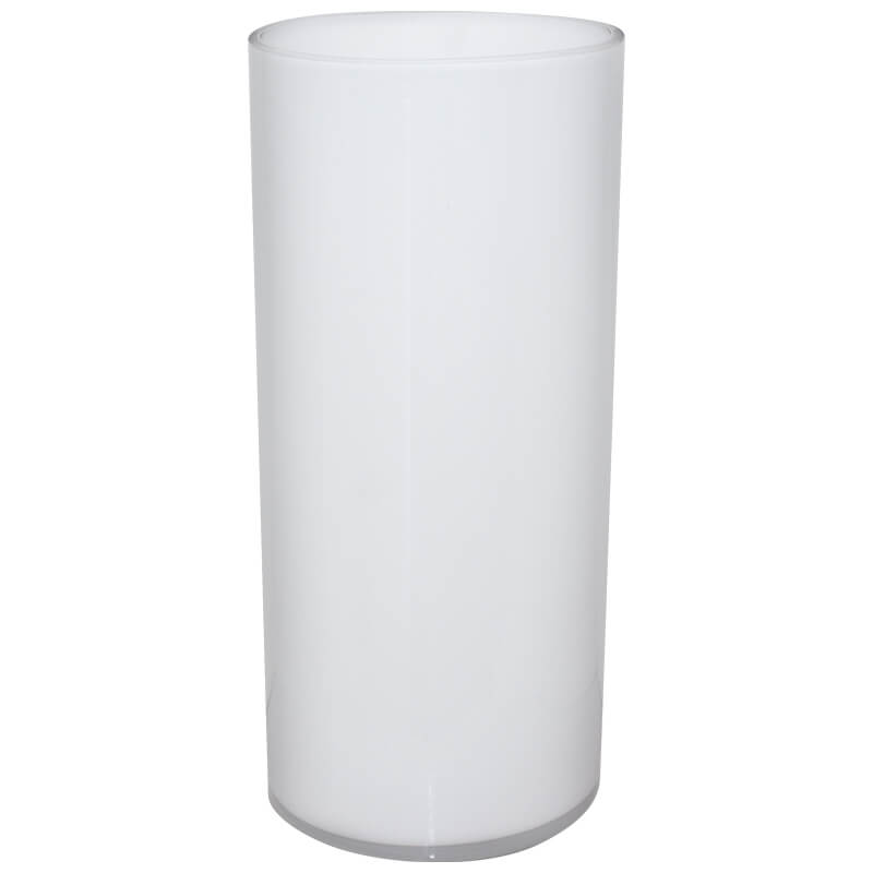 White Cylinder Vase 40Cm         