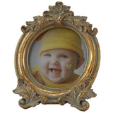 Noel Gold Leaf Round Frame 12X10C