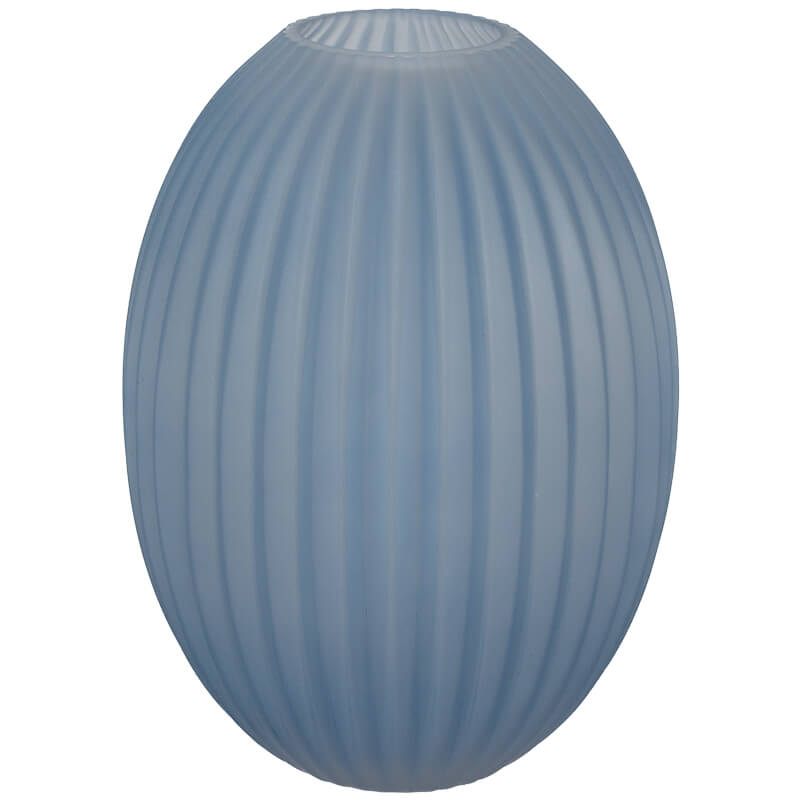 Sky Blue Optic Vase 30X10Cm      
