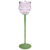 Purple Tulip Candle Holder 27Cm  