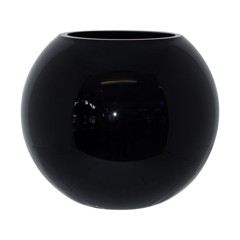 Black Bubble Ball Vase 17X20Cm