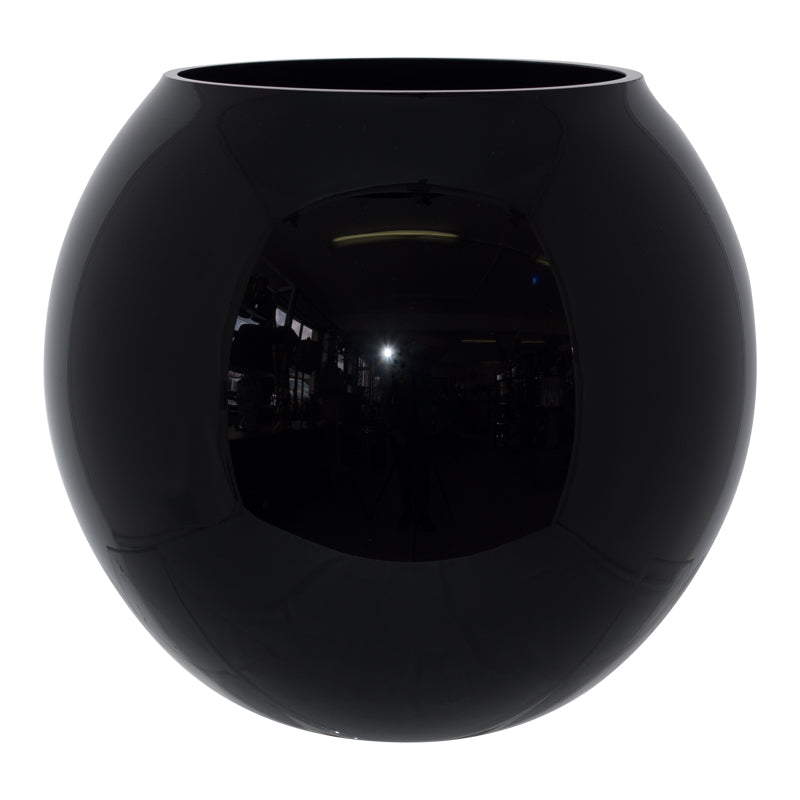 Black Bubble Ball Vase 26X28Cm