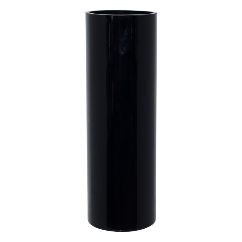 Black Cylinder Vase 30X10Cm      