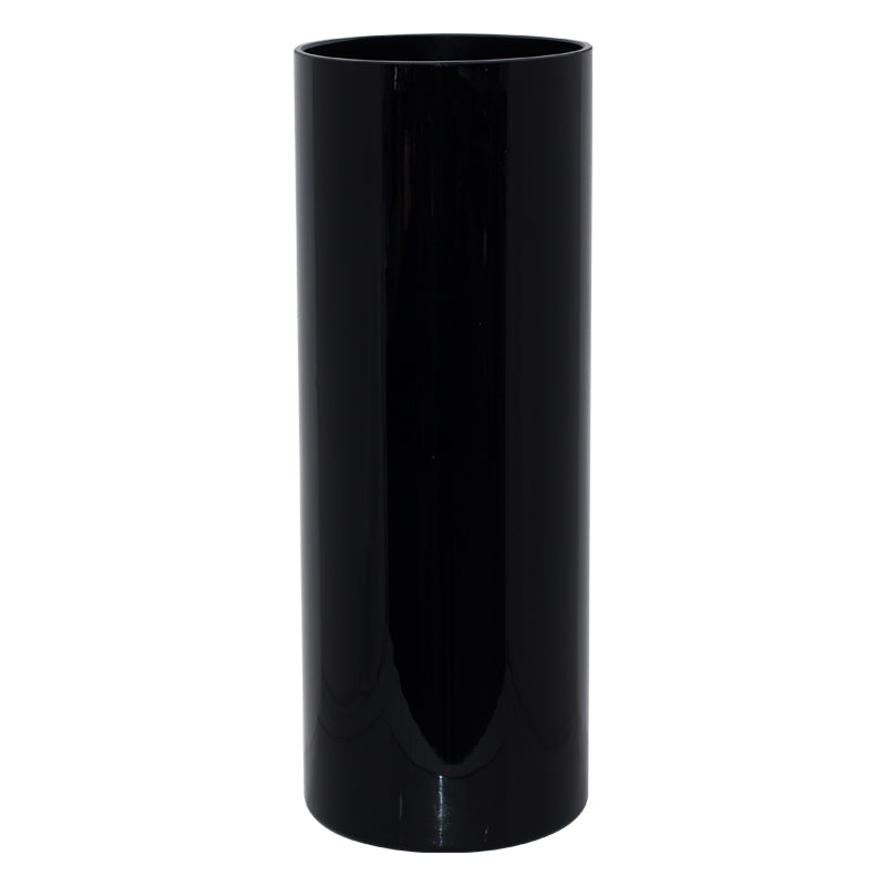 Black Cylinder Vase 40X15Cm      