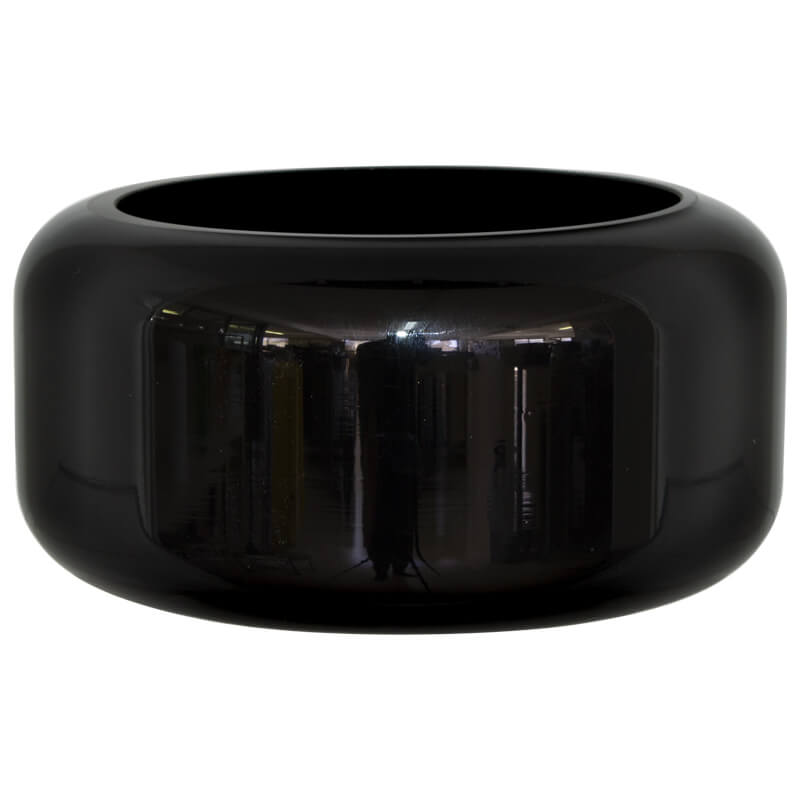 Black Flat Candle Holder 16X8Cm  