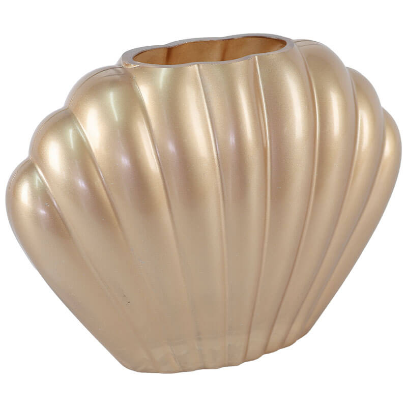 Shell Vase 17Cm Metalic Bronze   