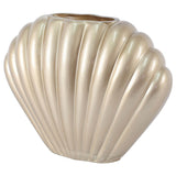 Shell Vase 22Cm Old Gold         