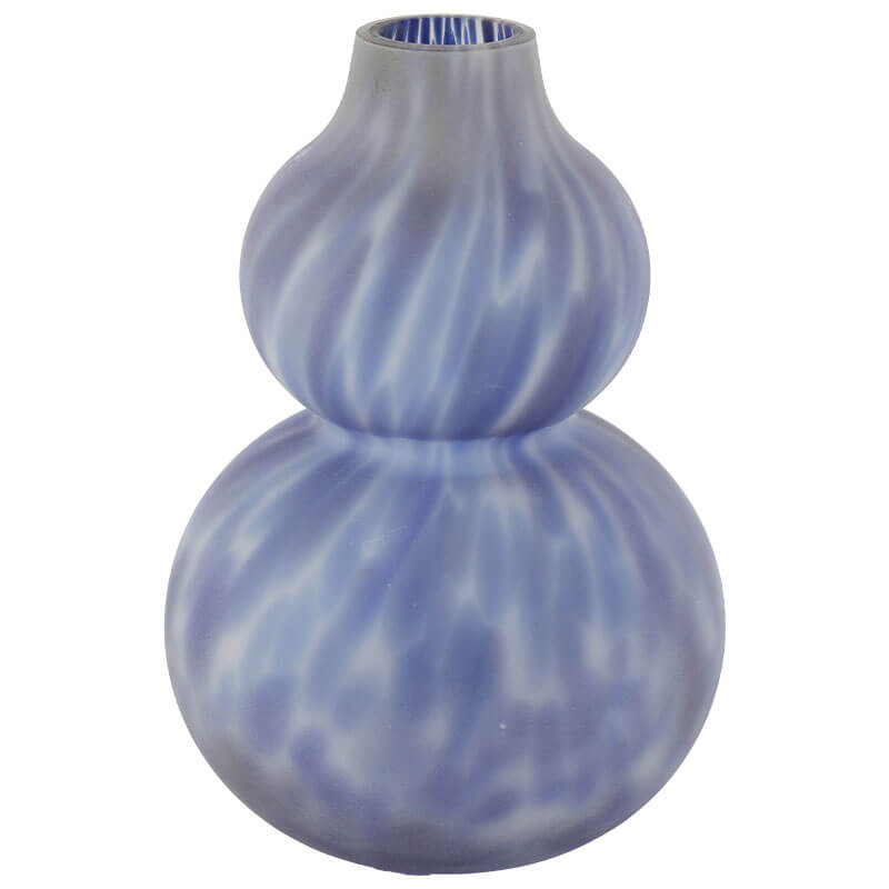 Frosted Blue Milling Powder Vase 