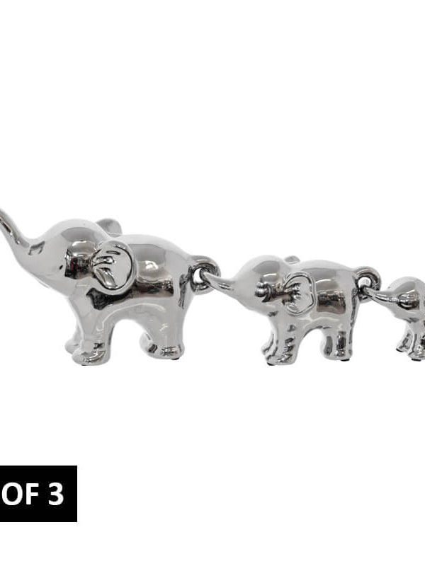3 Silver Elephants Set/3 27/18/12
