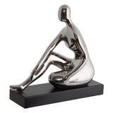 Silver Figurine Sitting 30X32Cm  