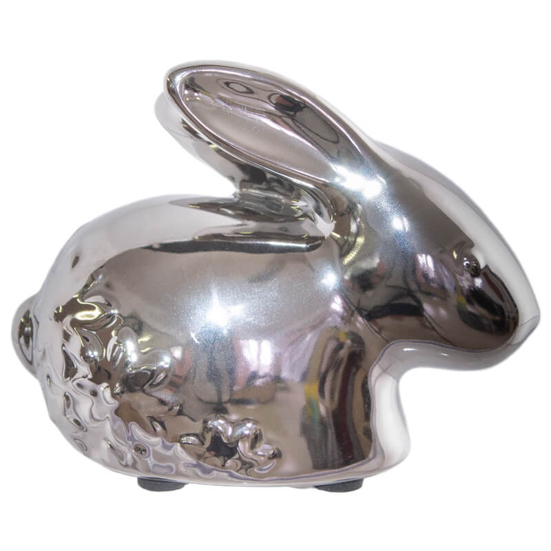 Silver Rabbit 9X11X6Cm           