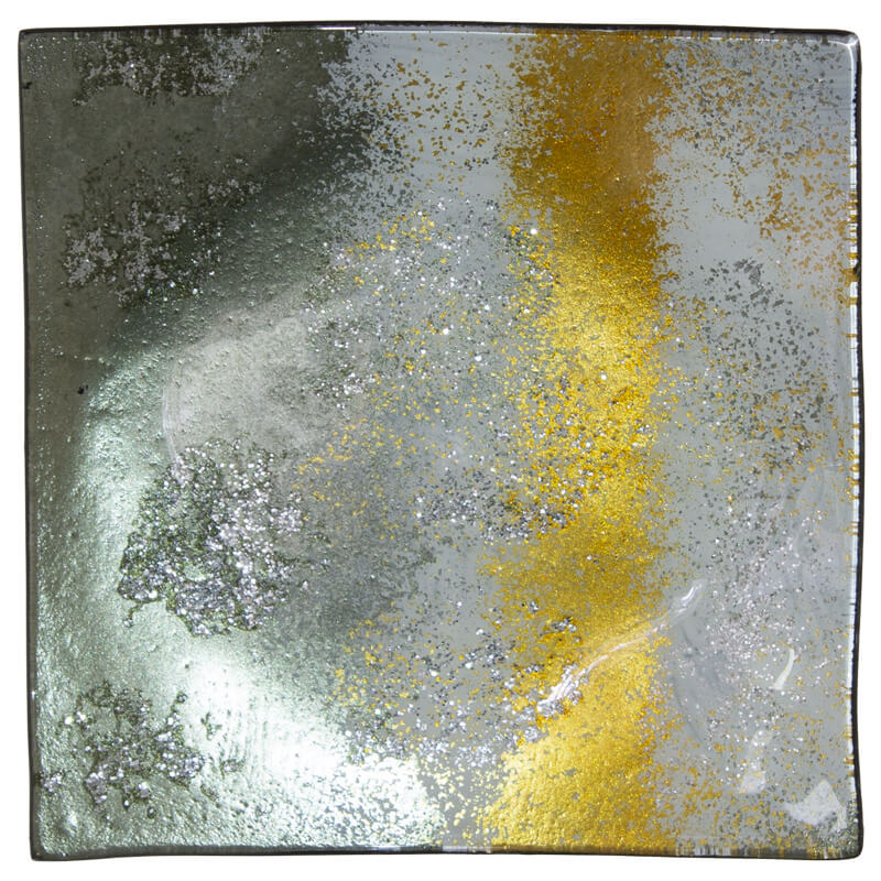 Silver/Gold Metalic Plate 19X19Cm