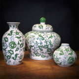Fleur Green Ginger Jar/Lid 25Cm   - Image 2