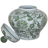 Fleur Green Ginger Jar/Lid 25Cm   - Image 3