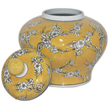 Fleur Yellow Ginger Jar/Lid 25Cm  - Image 2