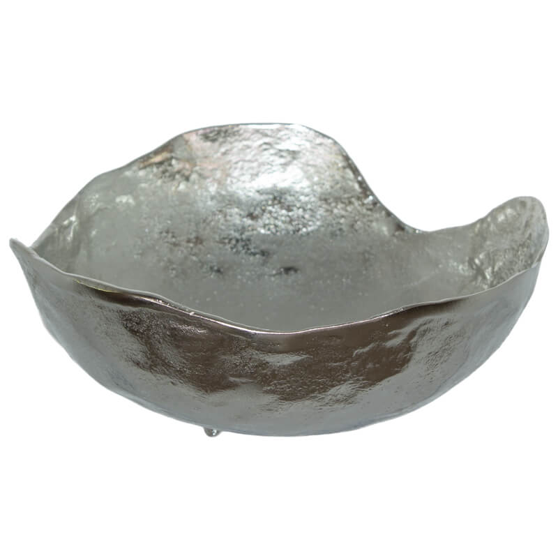 Silver Organic Bowl 28X27Cm      