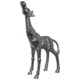 Silver Giraffe Looking Up 28Cm    - Image 3