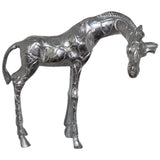 Silver Giraffe Looking Down 19Cm 