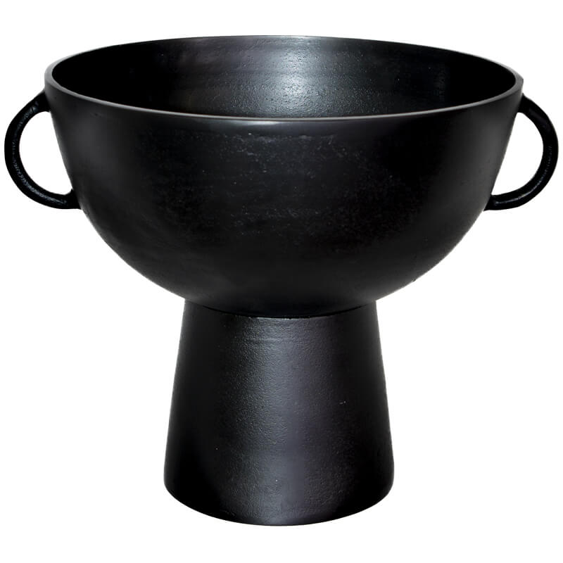 Black Ftd Bowl/Handle 34X29X26Cm