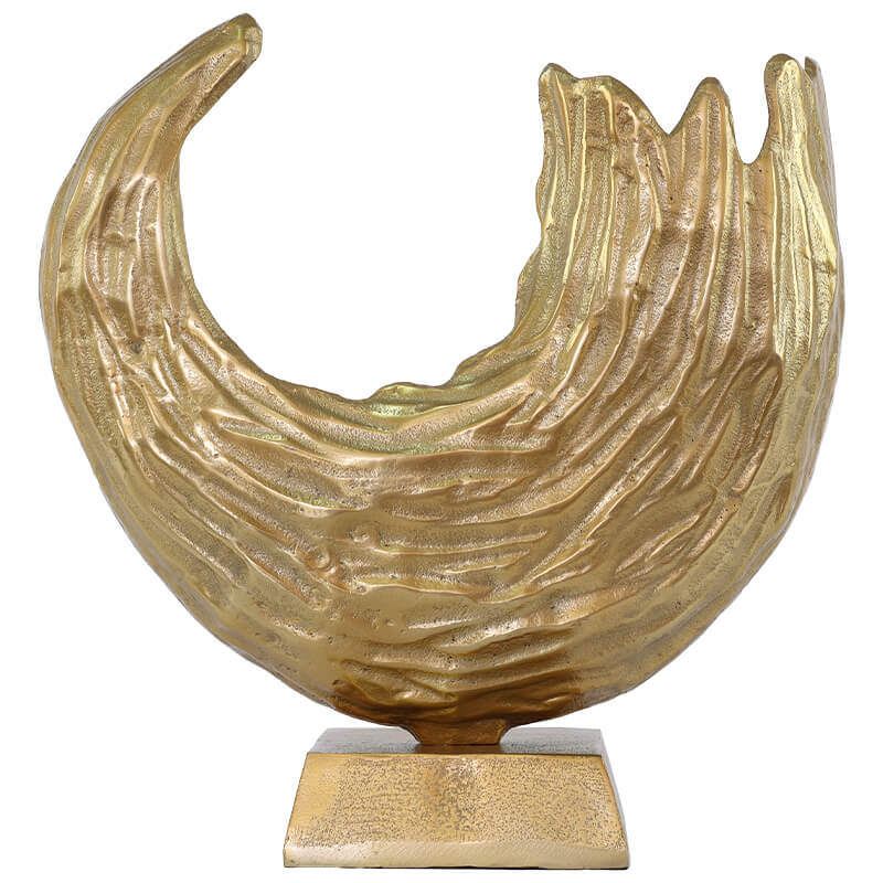 Rough Gold Horn 38X16X41Cm       