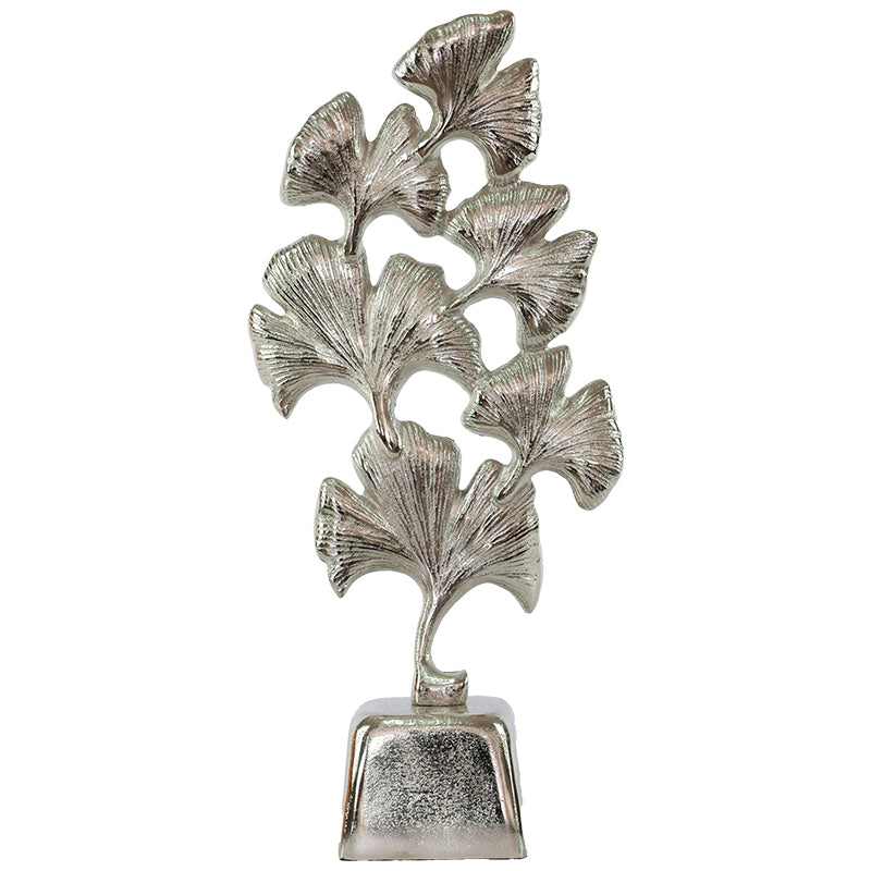 Gingko Leaf Rough Nickel 22X11X47