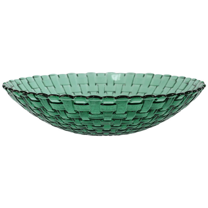 Weave Green Bowl 83Mm H 321Mm Dia