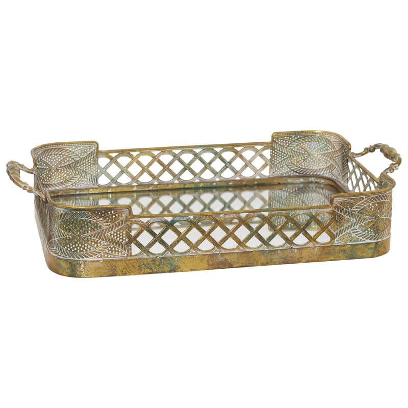 Mira Handled Mirror Tray 48X25Cm 