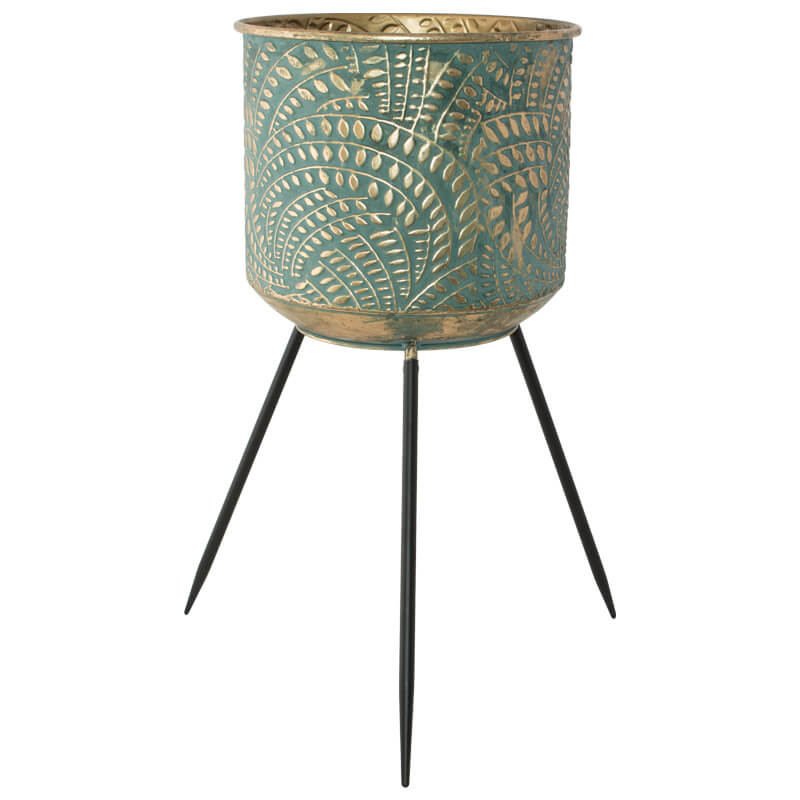 Green/Gold Tripod Large 61Cm     