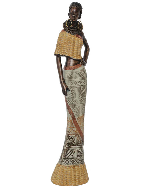 African Lady Standing Corn 34Cm  