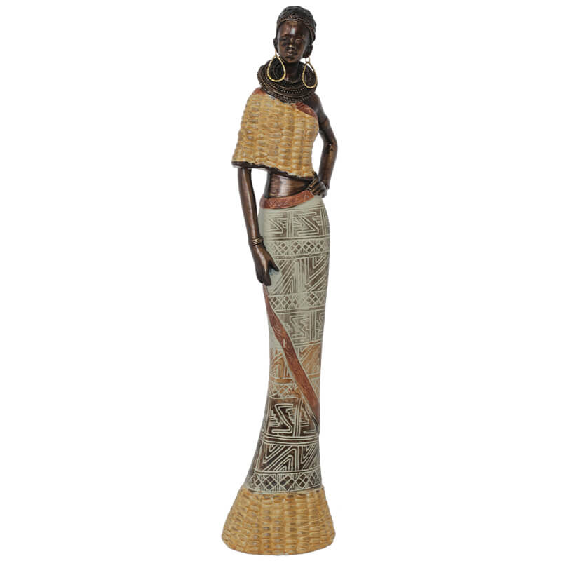 African Lady Standing Corn 34Cm  