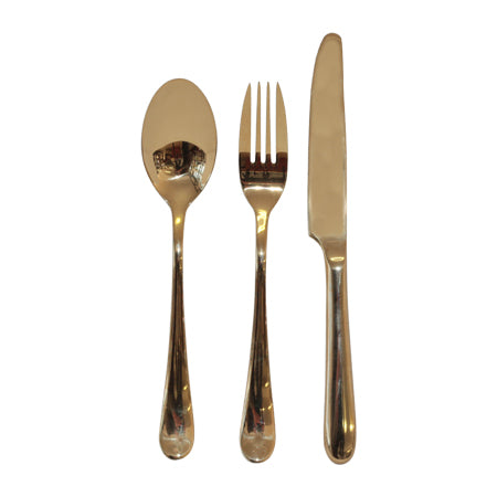 Gold Dinner Knife,Fork,Spoon S/3