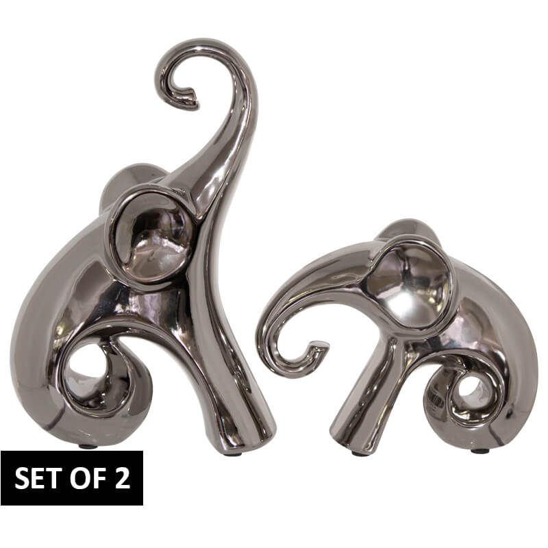 Elephants Set/2 21Cm & 12Cm      