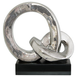 Silver Rings On Black Base 33Cm
