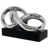 Silver Twist Sculpture Blk Base - Image 2