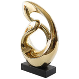 Gold Swirl Sculpture 38Cm         - Image 2