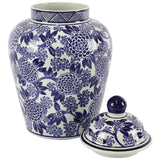 Blue Floral Ginger Jar 35X21Cm    - Image 2