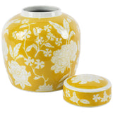 Yellow White Ginger Jar 24X21Cm   - Image 2