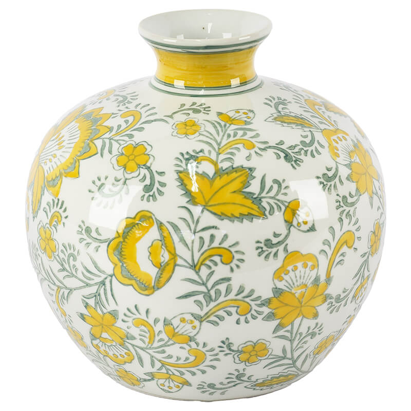 Yellow Green Vase 20X20Cm        