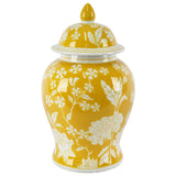 Yellow White Ginger Jar 36X22Cm  