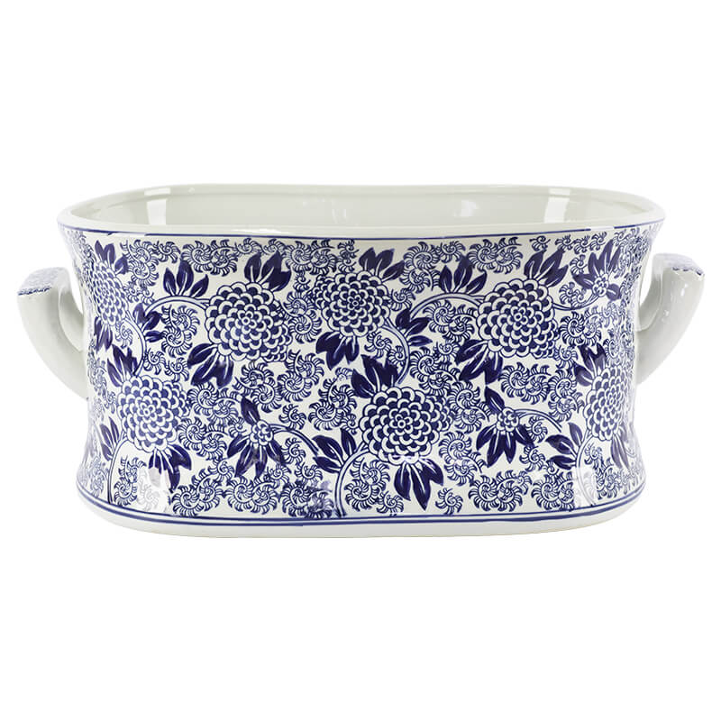 Blue Blossom Planter 48X33X21Cm  