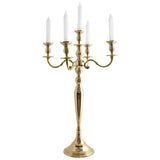 5 Lite Candelabra 70Cm Gold       - Image 2
