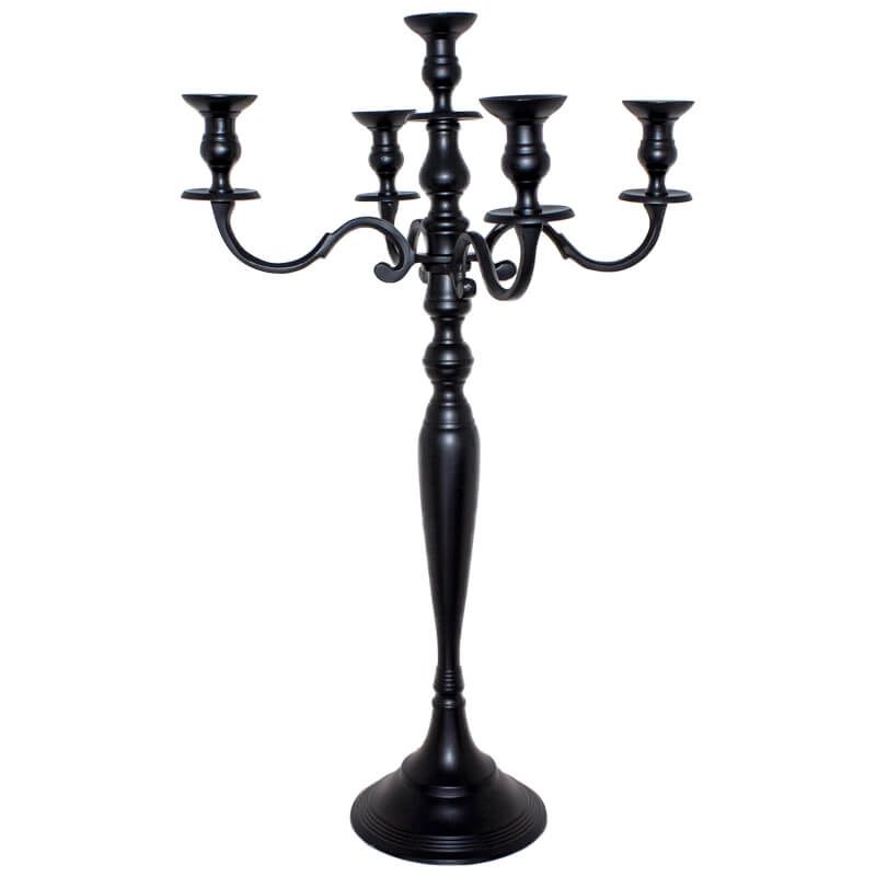 5 Lite Candelabra 70Cm Matt Black