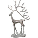 Deer Sculpture Med 21X31Cm Silver - Image 3