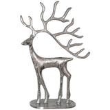 Deer Sculpture Med 21X31Cm Silver