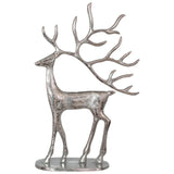 Deer Sculpture Lrg 26X39Cm Silver