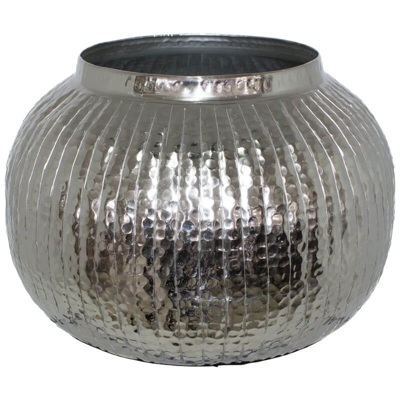 Alu Sparkle Squat Vase 31X31X20Cm
