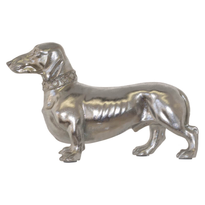 Silver Dachshund 22Cm            
