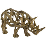 Ant/Gold Rhino Sculpture 50X22X14 - Image 2