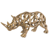 Ant/Gold Rhino Sculpture 50X22X14 - Image 3